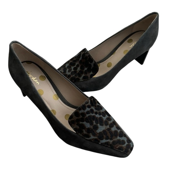 New Boden Calf Hair Leather Slip On High Heel Pumps size 8.5 - Picture 3 of 13